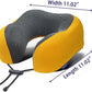 napfun Neck Pillow for Traveling, Upgraded Travel Neck Pillow for Airplane 100% Pure Memory Foam Travel Pillow for Flight Headrest Sleep, Portable Plane Accessories, Yellow, Medium (120-200LB)