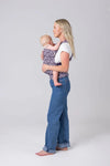 Mabē Monarch Ergonomic Baby Carrier – Premium Cotton Soft Structured Newborn to Toddler Carrier with Hip-Healthy Design, 3 Carry Positions (7-35lbs), Lightweight & Breathable, (Violet Wings)