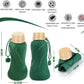 Collapsible Water Bottles,650ml,Leak Proof,Reuseable BPA Free Silicone Foldable Water Bottles,Durable Lightweight for Travel Gym Camping Hiking,Compact Size Portable Sports Water Bottle (Dark Green)