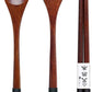 Wooden Chopsticks Spoon Fork Set Japanese Style Tableware Travel Utensils with Pouch for Camping,Picnic,Office or Home (Style A)