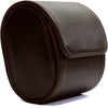 Longjet Watch Roll Travel Case for Men Portable Watches Organizer Box with Removable Velvet Pillow Holder (1 Slot Chocolate Brown/Genuine Leather)