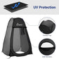 Wolfwise Pop Up Shower Tent, Portable Instant Changing Tent with Ventilation Window & Carry Bag, Privacy Bathroom Toilet for Beach, Camping & Outdoor, Width 47 ", Height 75 ", Black