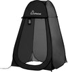 Wolfwise Pop Up Shower Tent, Portable Instant Changing Tent with Ventilation Window & Carry Bag, Privacy Bathroom Toilet for Beach, Camping & Outdoor, Width 47 ", Height 75 ", Black