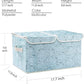 PRANDOM Large Stackable Storage Bins with Lids Fabric Decorative Storage Box Cubes Organizer Containers Baskets with Cover Handles Divider for Bedroom Closet Living Room 17.3x11.8x9.8 Inch 3 Pack