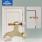 HOMOTEK 8 Pack Hinge Pin Bright Brass Door Stopper, Gold Door Stops, Adjustable Deluxe Heavy Duty Door Stopper 2-1/2"x1-3/4”,with White Rubber Bumper Tips