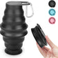 Nefeeko Collapsible Water Bottle,17oz(500ml) Reuseable BPA Free Silicone Foldable Water Bottles for Travel Gym Camping Hiking, Portable Leak Proof Sports Water Bottle with Carabiner