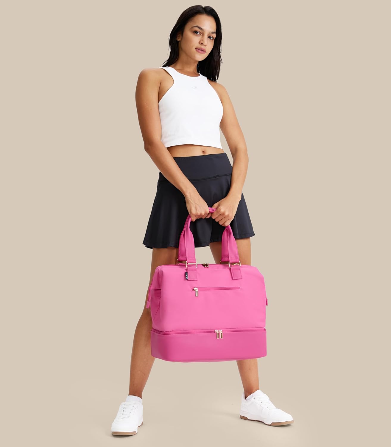 Weekender Bags for Women, Large Travel Duffel Bag with Shoes Compartment, Carry On Overnight Tote Bags with Toiletry Bags, Hospital Bags for Labor and Delivery - Roamly