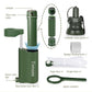 Timain Outdoor Portable Water Filter Pump,Water Filtration Systems,Perfect for Travel,Camping, Hiking,Fishing,Hunting,Emergency Preparedness (4500, Liters)