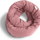 Huzi Infinity Pillow - Travel Neck Pillow - Versatile Soft 360 Support Scarf - Machine Washable - Home Travel Flight Road Trips Airplane Sleeping (Rose)