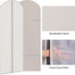 Zilink 65'' Dress Bags for Gowns Long Clear Garment Bags for Hanging Clothes Foldable Dress Covers Garment Bag for Closet Storage and Travel - Beige, 3 Pack
