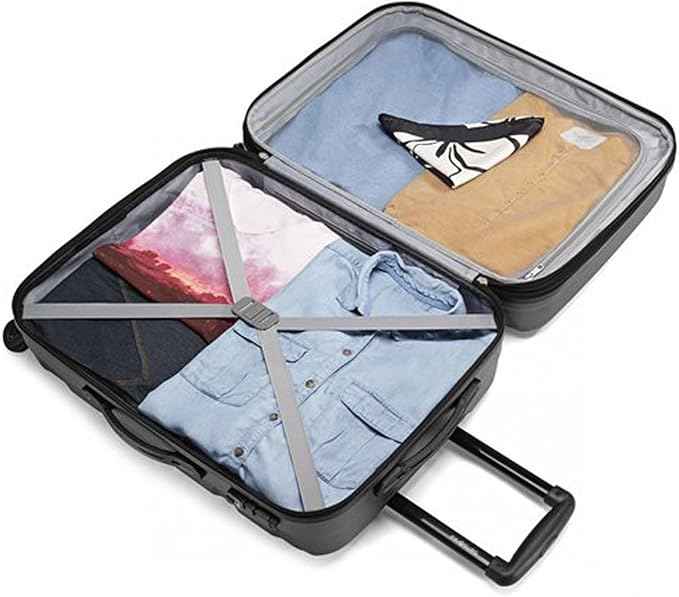 Samsonite Omni PC Hardside Expandable Luggage with Spinner Wheels, Navy, 3-Piece Set (20/24/28)