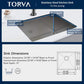 TORVA 22-Inch Undermount Kitchen Sink, Premium 304 Stainless Steel Bar Sink - 10 Inches Deep Basin Single Bowl Sink