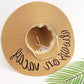 Big Straw Sun Hats for Women Floppy Foldable Roll up Beach Cap Sun Hat UPF 50+ Vacation Honeymoon Embroidered Hat