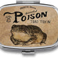 Metal 2 Compartment Pill Organizer Travel Friendly Portable Compact Pill Box Cute Pill Case to Hold Vitamins,Fish Oil,Supplements,Meds,Tablet for Purse,Pocket. (Poison Frog)