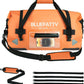 Waterproof Motorcycle Duffel Bag Roll Top Dry Duffel Bag with Quick-fixed Straps for Rafting, Boating, Kayaking, Travel, 50L(Orange) - Roamly