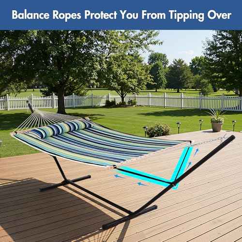 Patio Hammock with Stand 12FT Included for Outside