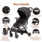 COOL KIDS Portable Stroller with Automatic Fold，Lightweight Umbrella Stroller with Pop Out Sun Canopy，Compact Strollers for Travel(Black)