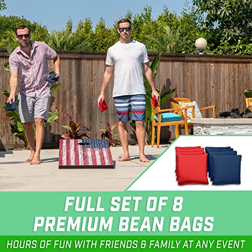 4 x 2 ft American Flag Design Cornhole Game Set
