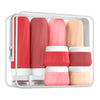 Travel Bottles for Toiletries 8 Pack, Travel Size Toiletries, Tsa Approved Travel Size Containers 3oz, with Travel Essentials Clear Bag, Leak Proof Silicone Squeezable Creams Jars