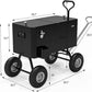 VINGLI 80 Quart Wagon Rolling Cooler Ice Chest, w/Long Handle and 10" Wheels, Portable Beach Patio Party Bar Cold Drink Beverage, Outdoor Park Cart on Wheels