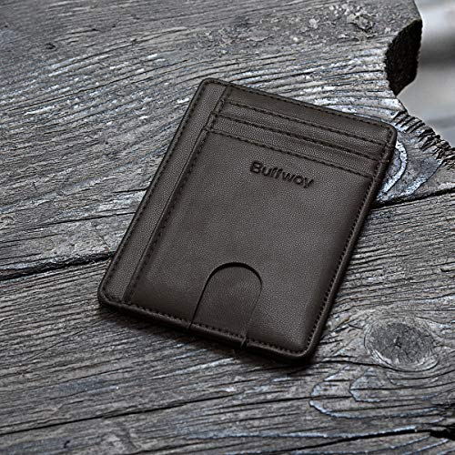 Slim Minimalist Front Pocket RFID Blocking Leather Wallets for Men and Women