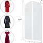 Zilink 60-Inch Long Dress Garment Bags for Storage With 3" Gusset - Clear Coat Cover Bag for Gowns and Closet Storage