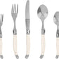 French Home Laguiole 20 Piece Flatware Set – 18/10 Stainless Steel Flatware Set for 4 – Luxurious Ivory-Colored Utensil Set w/Knives, Spoons and Forks