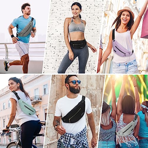Fashion Cross body Fanny Pack Shoulder Bag for Women Men with Gold Zipper