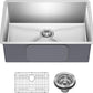 KRAUS Standart PRO 28-inch 16 Gauge Undermount Single Bowl Stainless Steel Kitchen Sink, KHU100-28