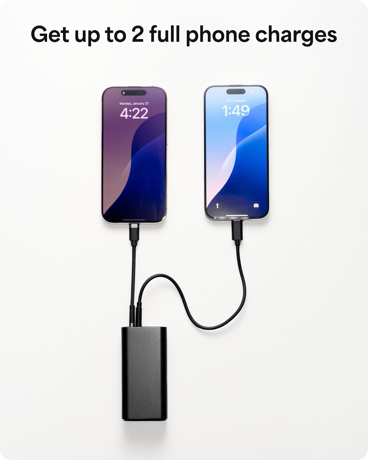 Mophie Powerstation 10,000mAh Power Bank (Gen 3) – Ultra-Fast USB-C PD, 30W Output, Charges 2 Devices, Up to 2 Phone Charges, LED Indicator, Compact & Portable, Premium Anodized Aluminum Body, Black - Roamly