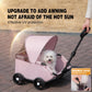 Dog Stroller 4 Wheels Folding Dog Cart with Sunshine Cover Pet Stroller for Travelling Shopping Walking Playing for Small Dogs Cats