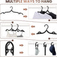 10 Pack Foldable Travel Hangers with 12 Clips - Portable Collapsible Clothes Hangers, Lightweight Folding Coat Hanger & Travel Drying Rack for Clothes
