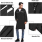 Mens Long Hooded Safety Rain Jacket Waterproof Emergency Raincoat Poncho