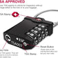 ZHEGE TSA Approved Cable Locks Flexible, Travel Lock Zipper Bag, 4 Digit Luggage Combination Lock with Open Alert Indicator for Suitcase, Backpack, Baggage (1 Pack, Yellow)