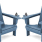 SERWALL Folding Adirondack Chair, HDPE Adirondack Chairs Set of 2, Plastic Outdoor Chairs- Looks Exactly Like Real Wood- Navy