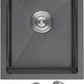 POPFLY 15×17 Inch Black Bar Sink,304 Stainless Steel Single Bowl 8 Inch Deep Laundry Sink Rv, Undermount Small Kitchen Sinks