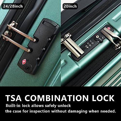 3Pcs (20/24/28) Luggage Set, Lightweight HardShell Suitcase with Wheels (3 Count)