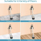 Door Stopper, Kick Down Door Stops for Heavy Doors, with Rubber Tip and Spring Lever, Adjustable, Easy to Set Down and Release, 4-Inch, for Wide Doors (4inch x 2pack, Black)