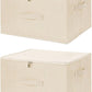 ANMINY 2PCS Storage Bins with Zipper Lids 36 Qt Lidded Fabric Storage Boxes Baskets Cubes with Handles Collapsible Washable Cotton Linen Closet Shelf Clothes Organizer Containers - Beige, Large