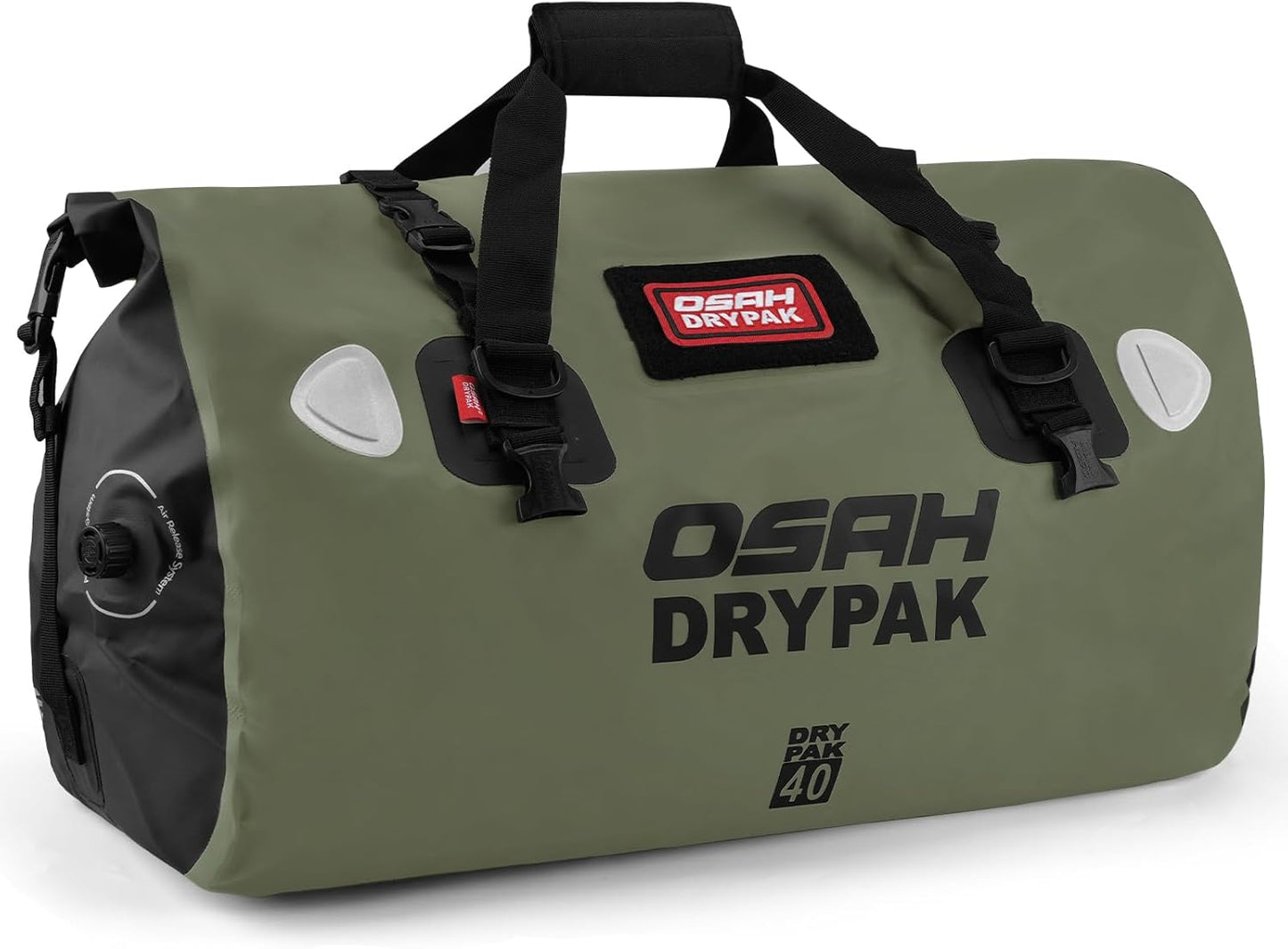 Waterproof Duffel Bag - Motorcycle Dry Bag Tail Bag with Large Storage Space, Waterproof Luggage Duffle Bags with Outer Mesh Zipper Pocket for Camping, Kayaking, Fishing & Traveling - Roamly