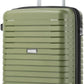 Kono 20 Inch Expandable Carry On Luggage with Spinner Wheels, Durable Hardside Luggage with Hidden Cup Holder, Lightweight Hard Shell Carry On Suitcase Airline Approved with TSA Lock(Green)