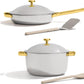 Our Place Titanium Pro Cookware Duo – Always Pan & Perfect Pot with Nonstick No-Coating Technology | Tri-Ply Titanium & Stainless Steel | Safe for Oven, Induction & All Cooktops up to 750°F | Gold