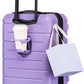 KYME Hardside Expandable Carry On Luggage 22x14x9 Airline Approved with TSA Lock Hardshell Carry On Suitcase with Wheels Small Travel Rolling 20 Inch Luggage with Cup Holder for Women Lt Purple