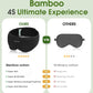 Bamboo Cotton Sleep Mask with Bluetooth Wireless Headphones - Blackout Eye Mask for Sleeping 3D Contoured Sleep Headband Ear Muffs Lengthen & Low Noise Hook for Better Experience (Black)