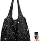 Nanobag Ultra-Lightweight Foldable Tote for Women & Men, Reusable Grocery & Travel Bag, Packable Collapsible Compact Market Essential (Standard Stars)