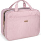 Pink Toiletry Bag, Makeup Organizer, Travel Bag For Women Mens Toiletries, Waterproof with Hanging Hook, Large Capacity