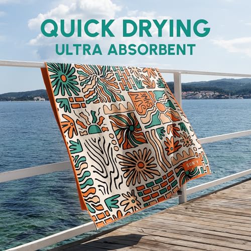 Waffle Microfiber Beach Towel