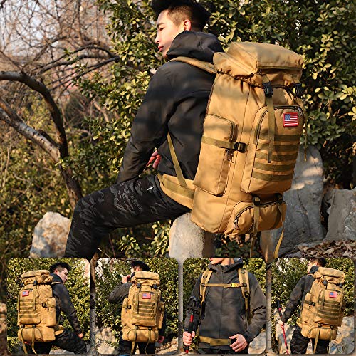 70L Camping Hiking Backpack Tactical Backpack Military Molle Rucksack Backpack for Outdoor