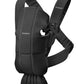 BabyBjörn Baby Carrier Mini, Black, Woven | Newborn Carrier (7-25 lbs), Ergonomic, Easy-to-Use