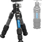 Carbon Fiber Travel Tripod with 360° Ball Head, Mini Desktop Tripod for DSLR Camera, Folded Height 10.6", Max Height 14.5″, Max Load 10kg/22lbs